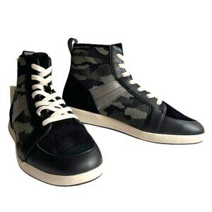 SANCTUARY Major Mixed Media Camo High Top Printed Sneaker Boots Women’s Size 8